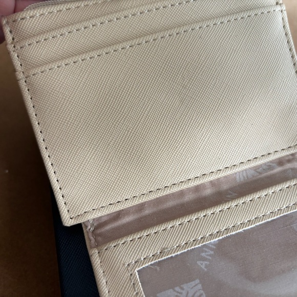 Anne Klein Small Bifold Wallet / Card Holder Beige - Picture 5 of 11